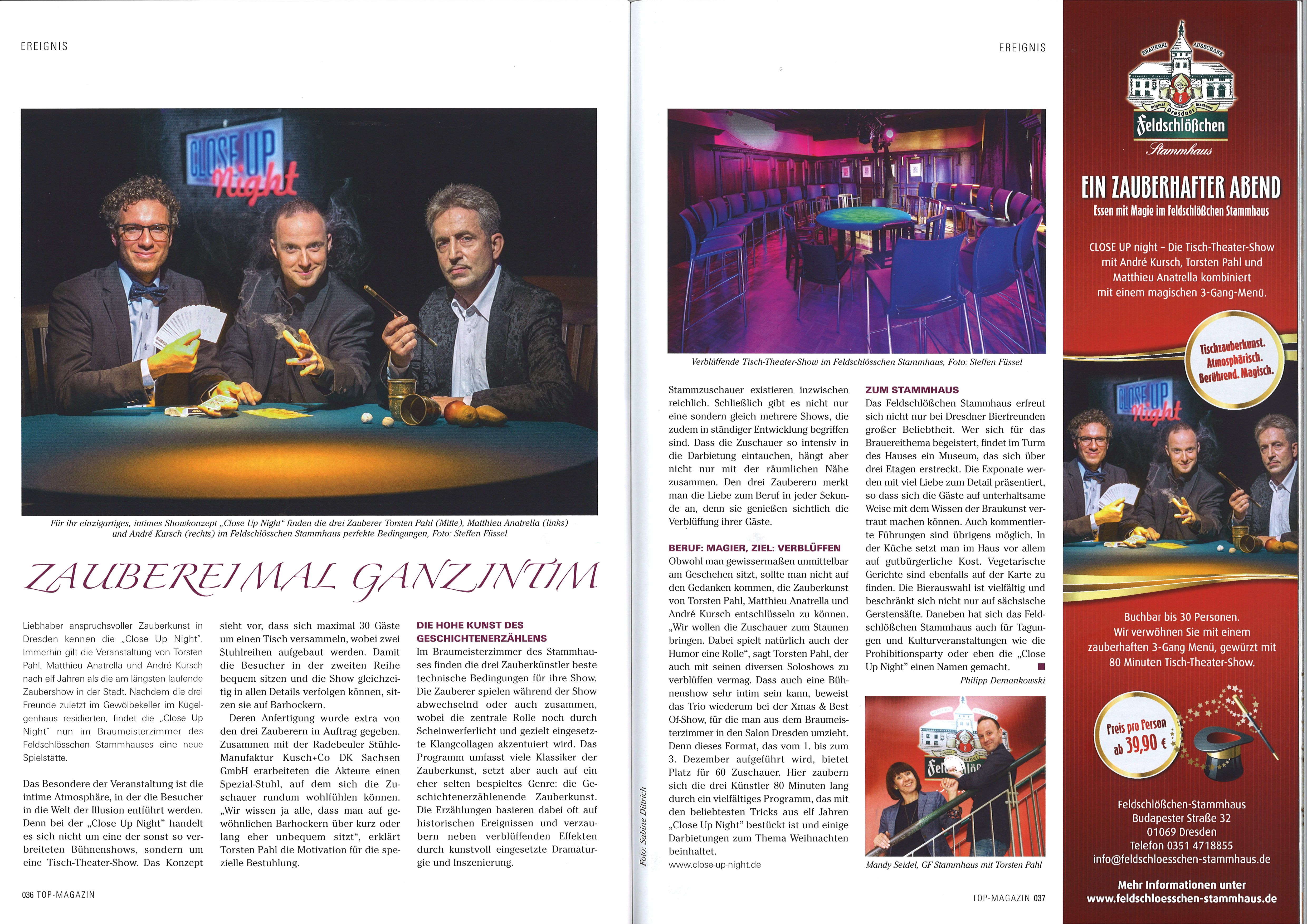 Top Magazin Dresden - Close Up Night